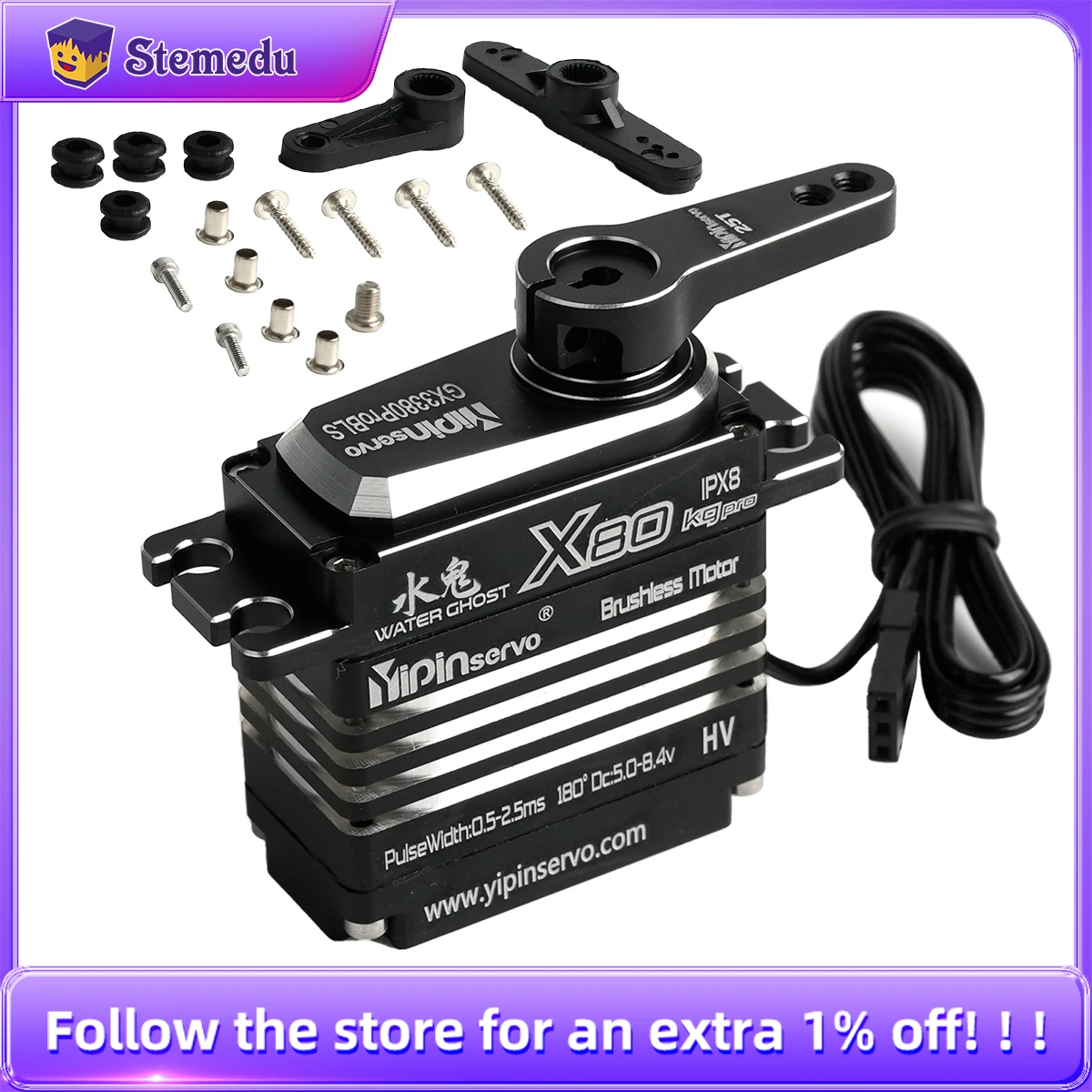 Rc Hobby Grade - 80 KG Dijital Servo Motor Tüm