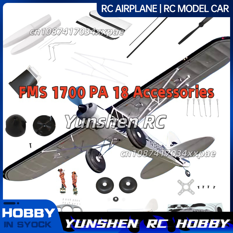 Rc Hobby Grade - FMS RC Uçak Çıkartmaları 1700mm PA-18